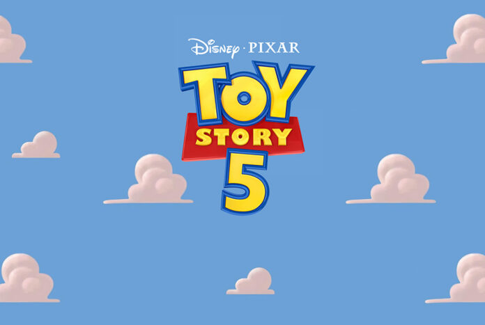 Toy Story 5 blue sky and clouds